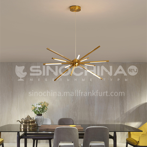 Golden Living Room Chandelier Simple Modern Atmosphere Household Lighting Nordic Dining Room Lamp Bedroom Lamp-YMR-Y2060 gold color
